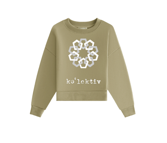 Kids' Muted Gold Sweater With Embroidered Motif