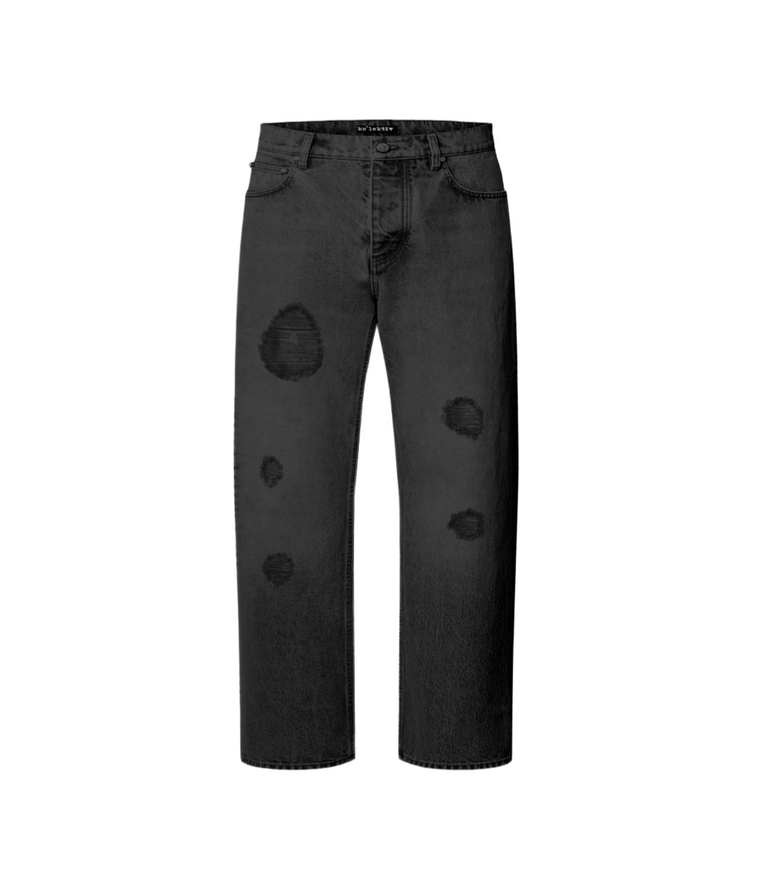 Black distressed denim for kid's