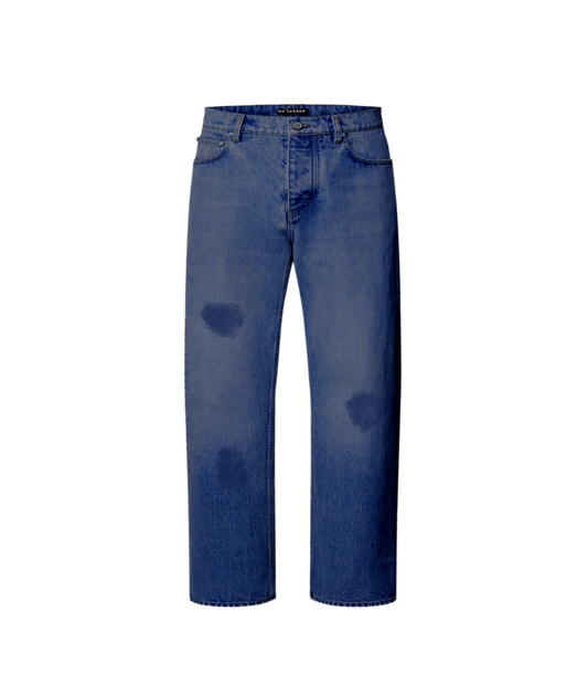 Dark blue distressed denim jeans for kid's