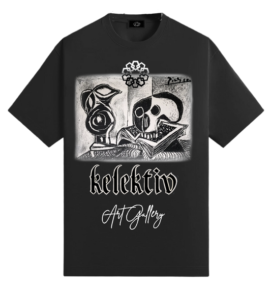 Skull and Book Print Adult T-Shirt