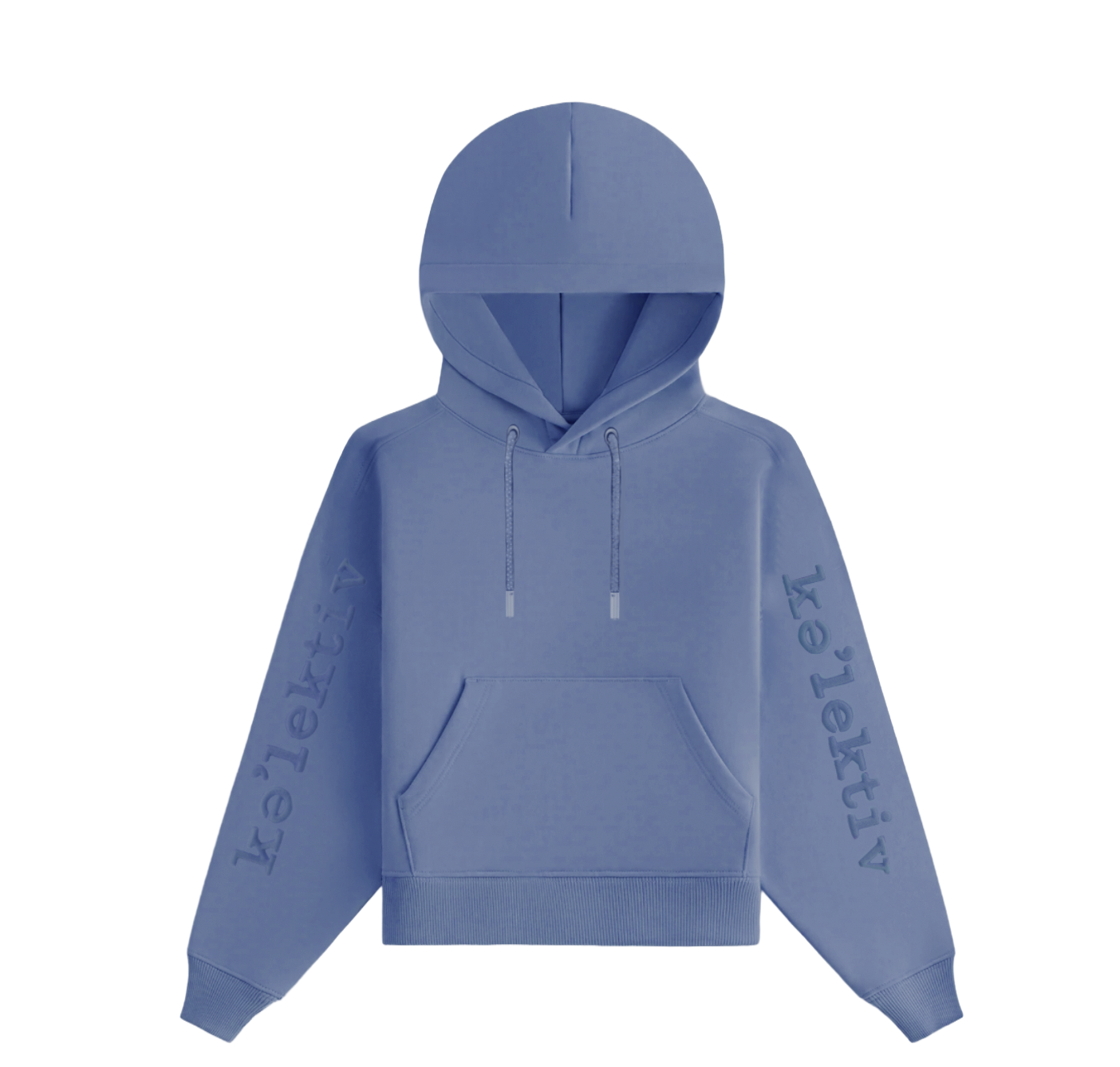 Kid's Blue Hooded Sweater With Full Embossed Bunny