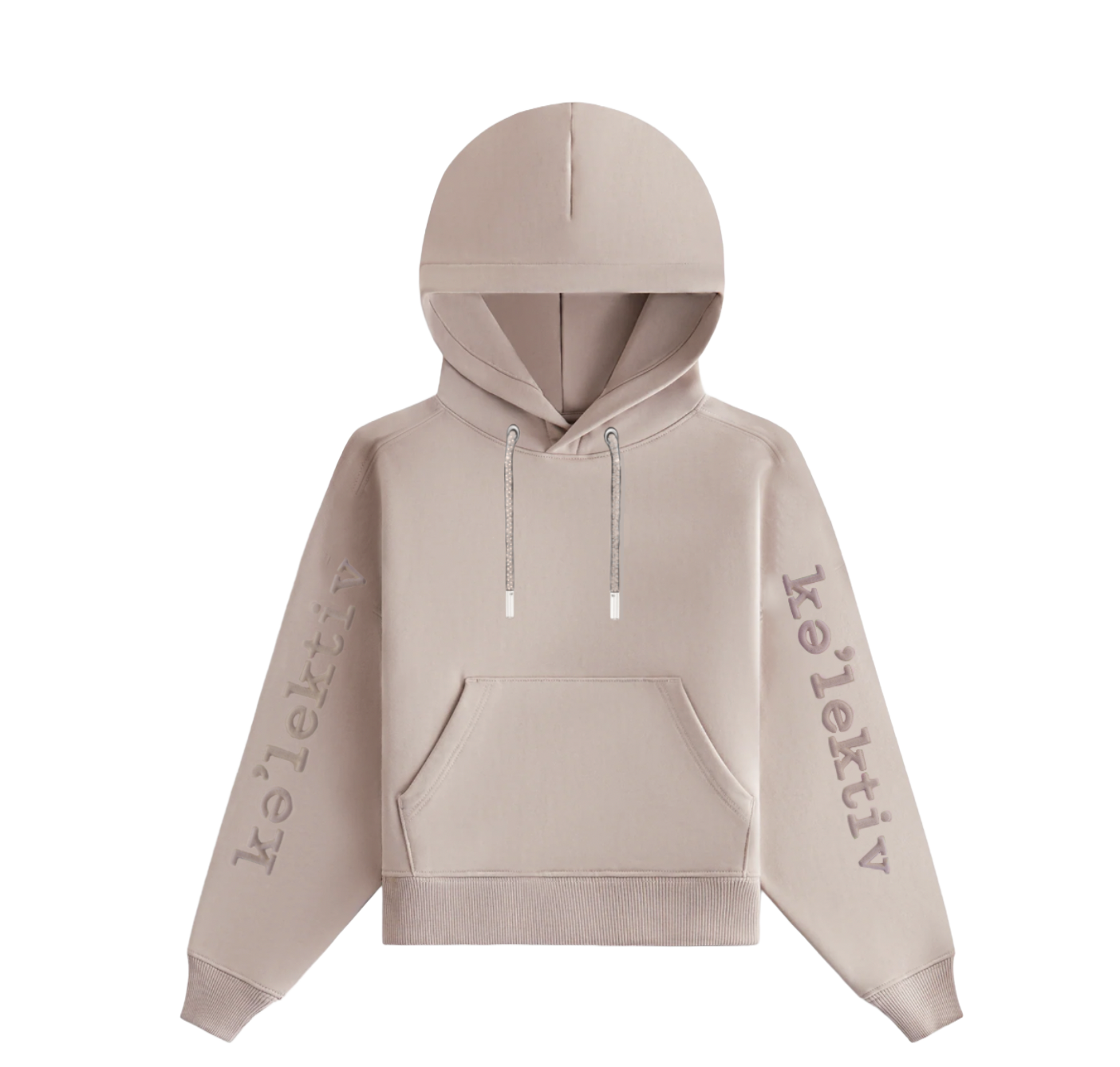 Kid's Mauve Colored Embossed Hooded Sweater