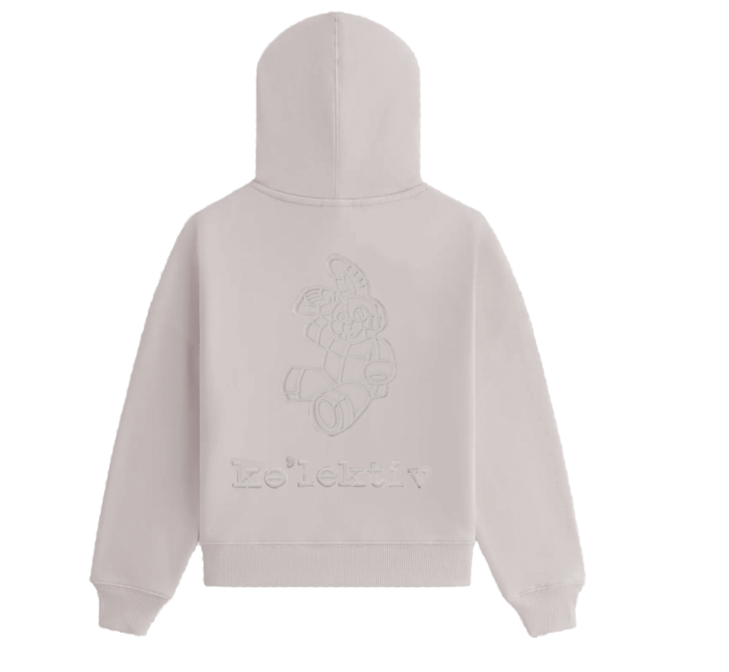 Kids' Mauve Hooded Sweater With Embossed Design