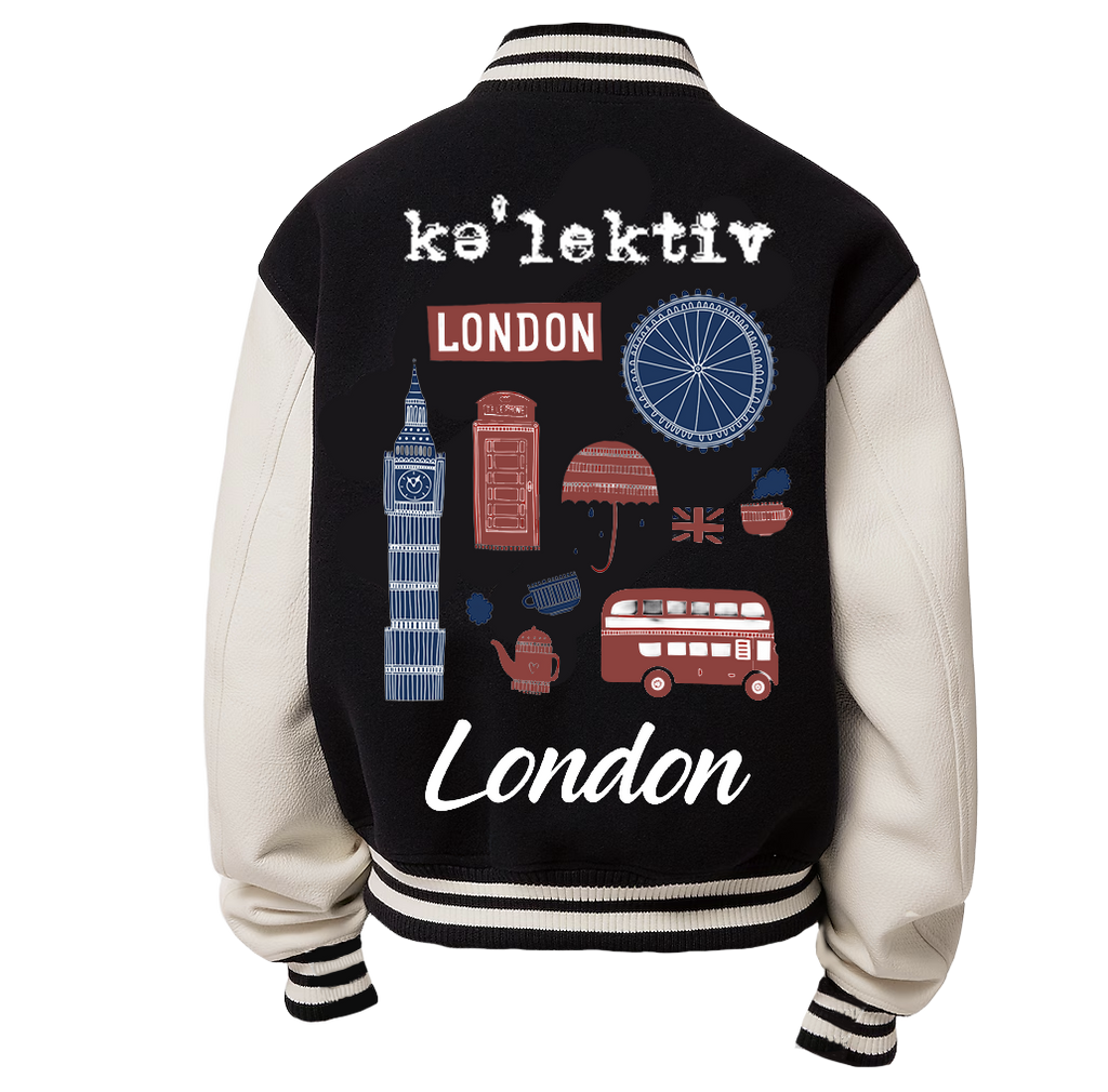 Adult London Themed Varsity Jacket