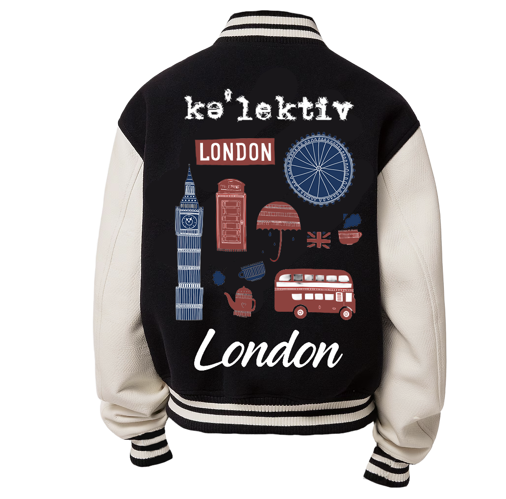 Adult London Themed Varsity Jacket