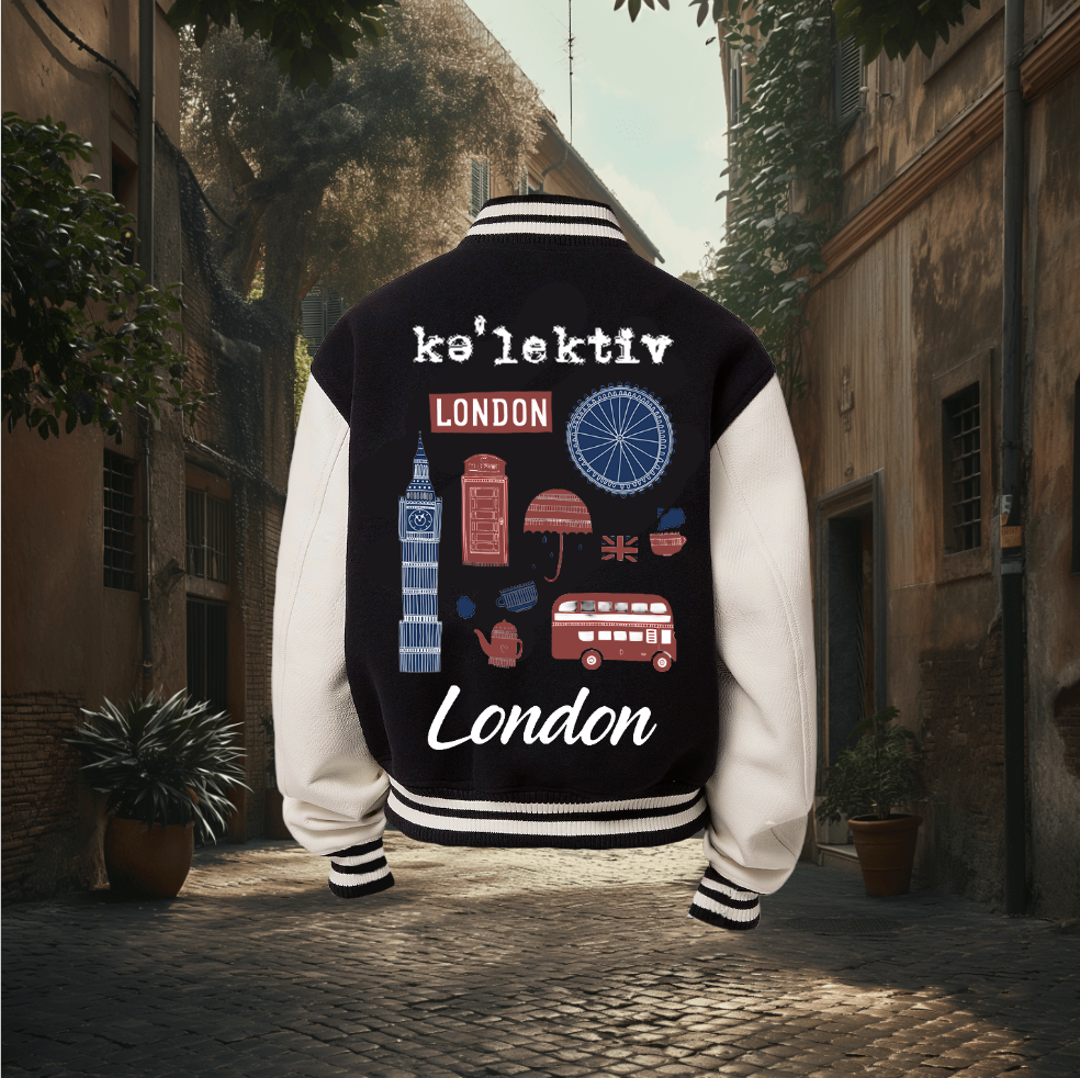 Adult London Themed Varsity Jacket