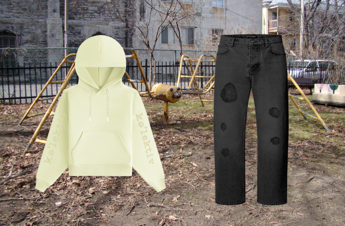 Kid's Pale Yellow Hooded Sweater With Embossed Design