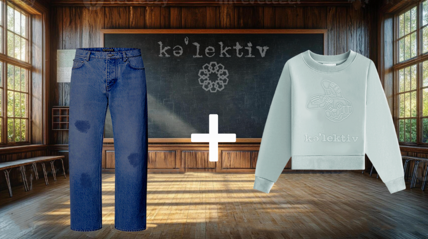 Kid's Mint Green Sweater With Embossed Bunny