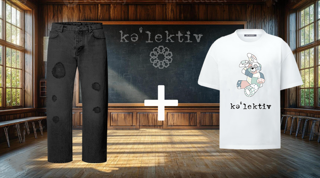 Kid's all white tshirt with Bunny on the front