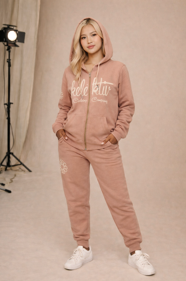 Adult Mauve Colored Hooded Sweatshirt