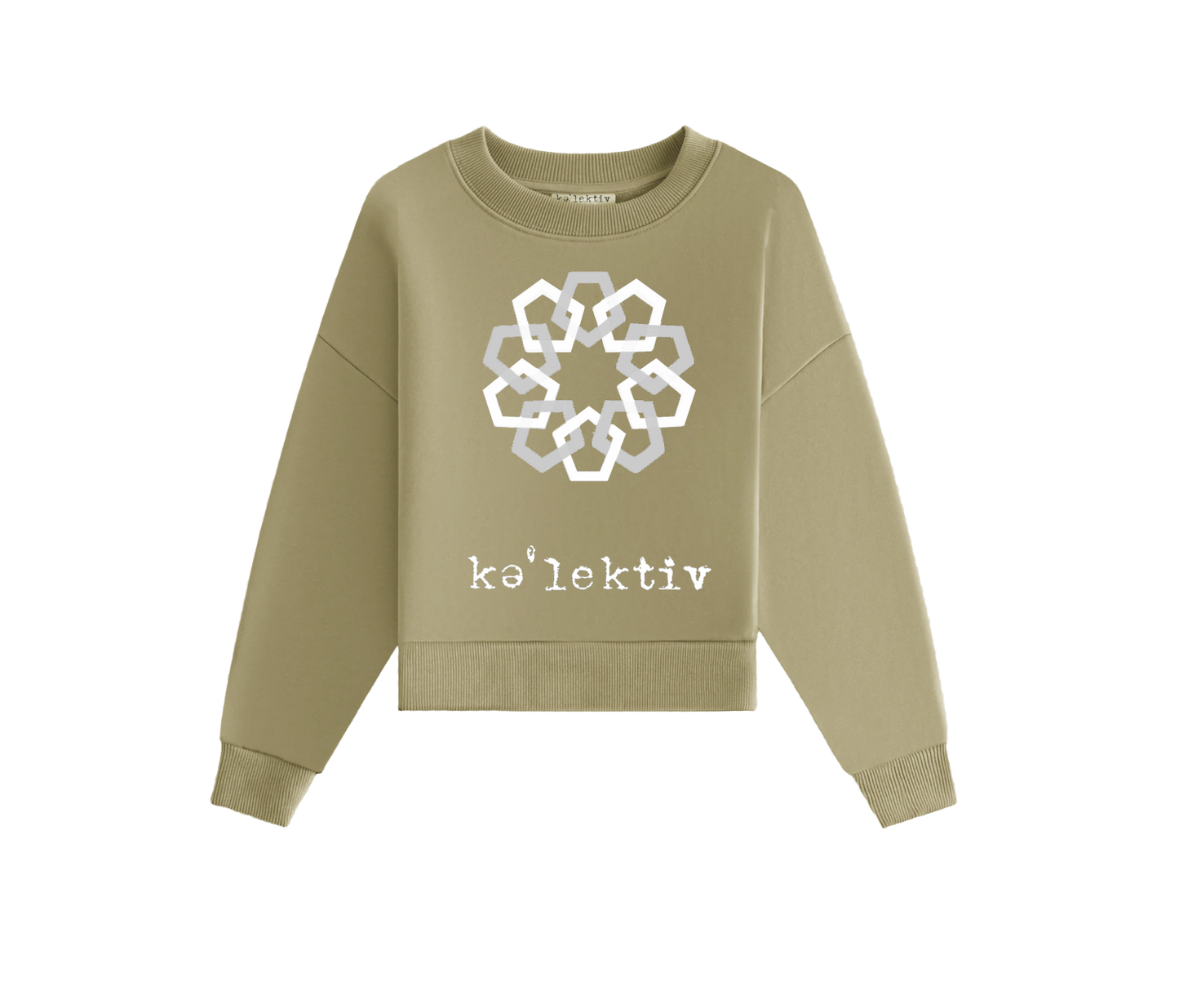 Kids' Muted Gold Sweater With Embroidered Motif