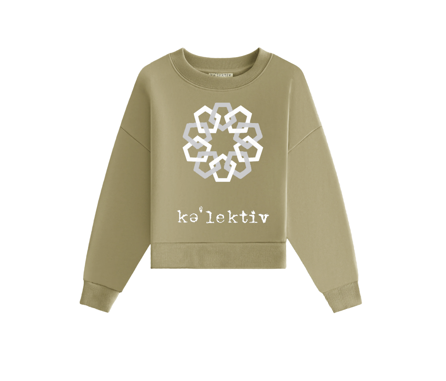Kids' Muted Gold Sweater With Embroidered Motif