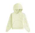 Kid's Pale Yellow Hooded Sweater With Embossed Design