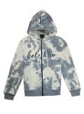 Adult Blue Acid Washed Hooded Sweater