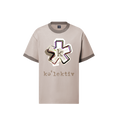 Adult Shirt Tan With Asterisk Print