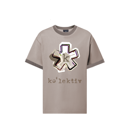 Adult Shirt Tan With Asterisk Print