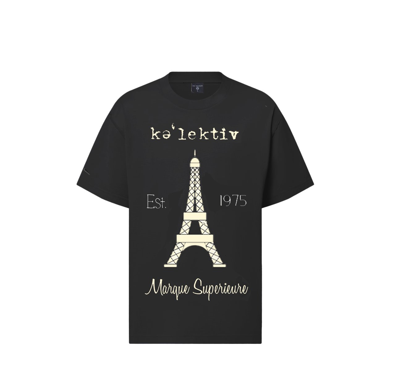 Kid's black Eiffel Tower Tee