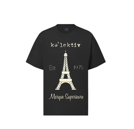 Kid's black Eiffel Tower Tee