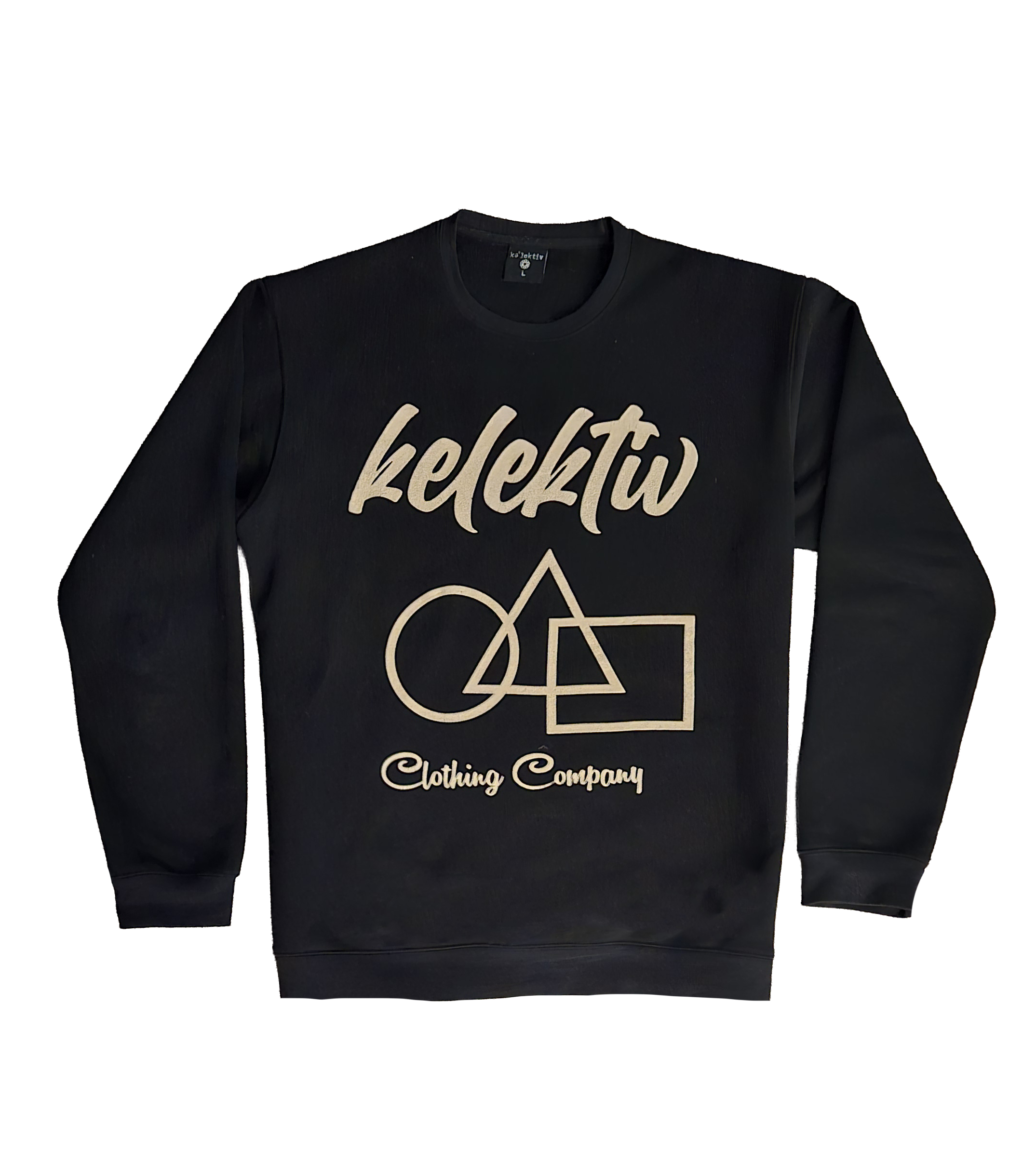 Adult Black Sweater With Geometric Print