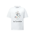 Kid's all white tshirt with Bunny on the front