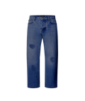Dark blue distressed denim jeans for kid's
