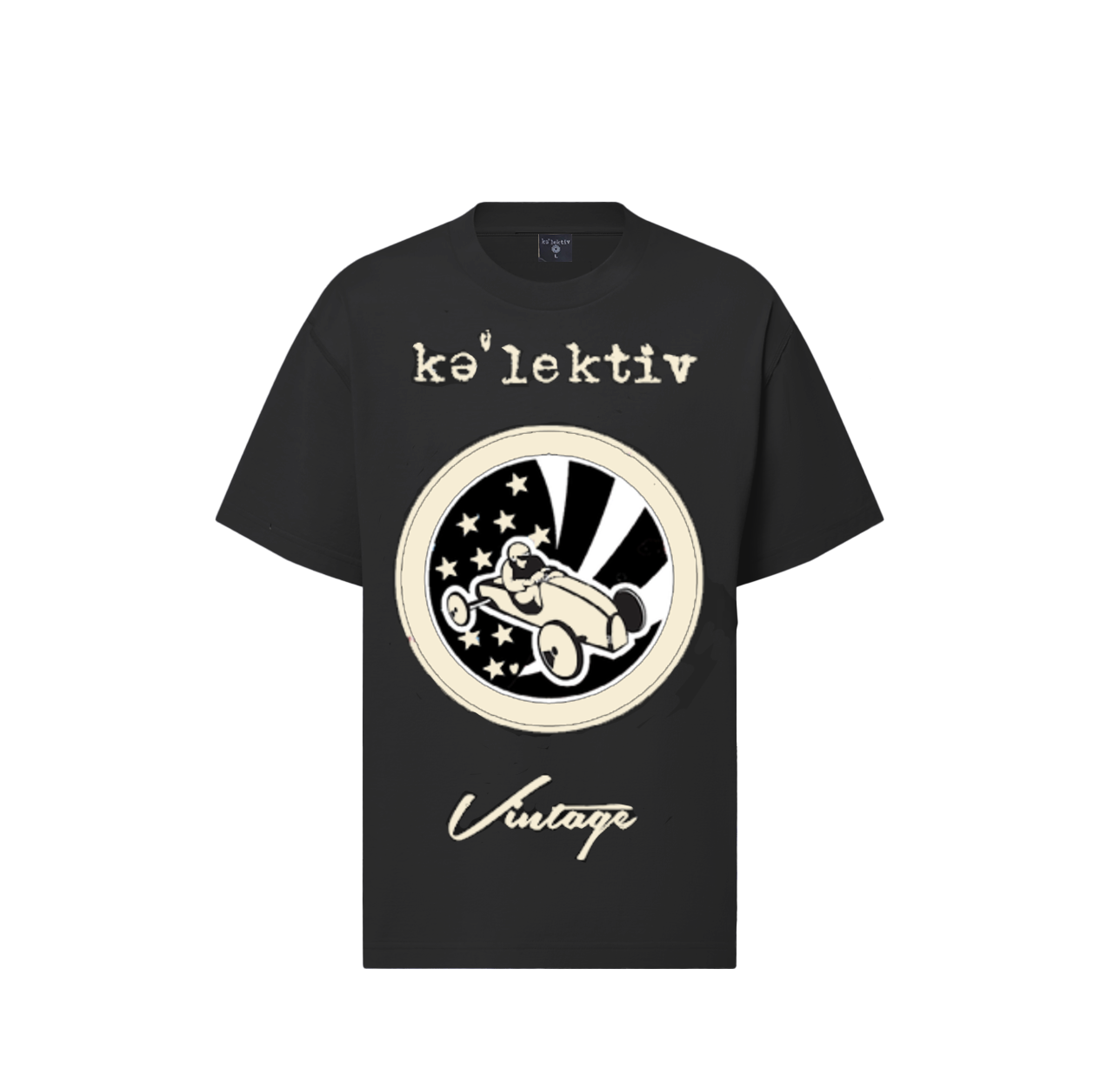 Kid's Black Vintage Soapbox Car Tee