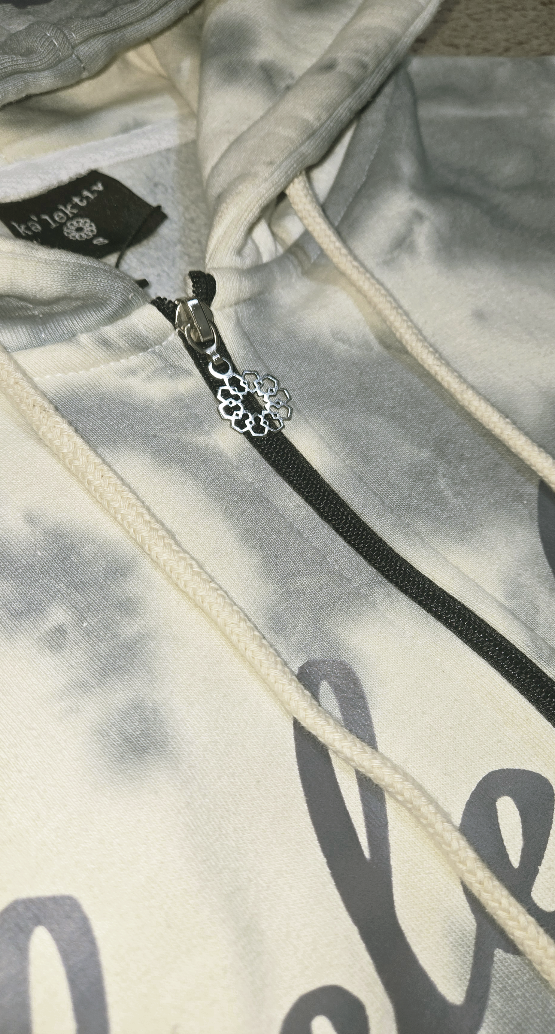 Adult Blue Acid Washed Hooded Sweater