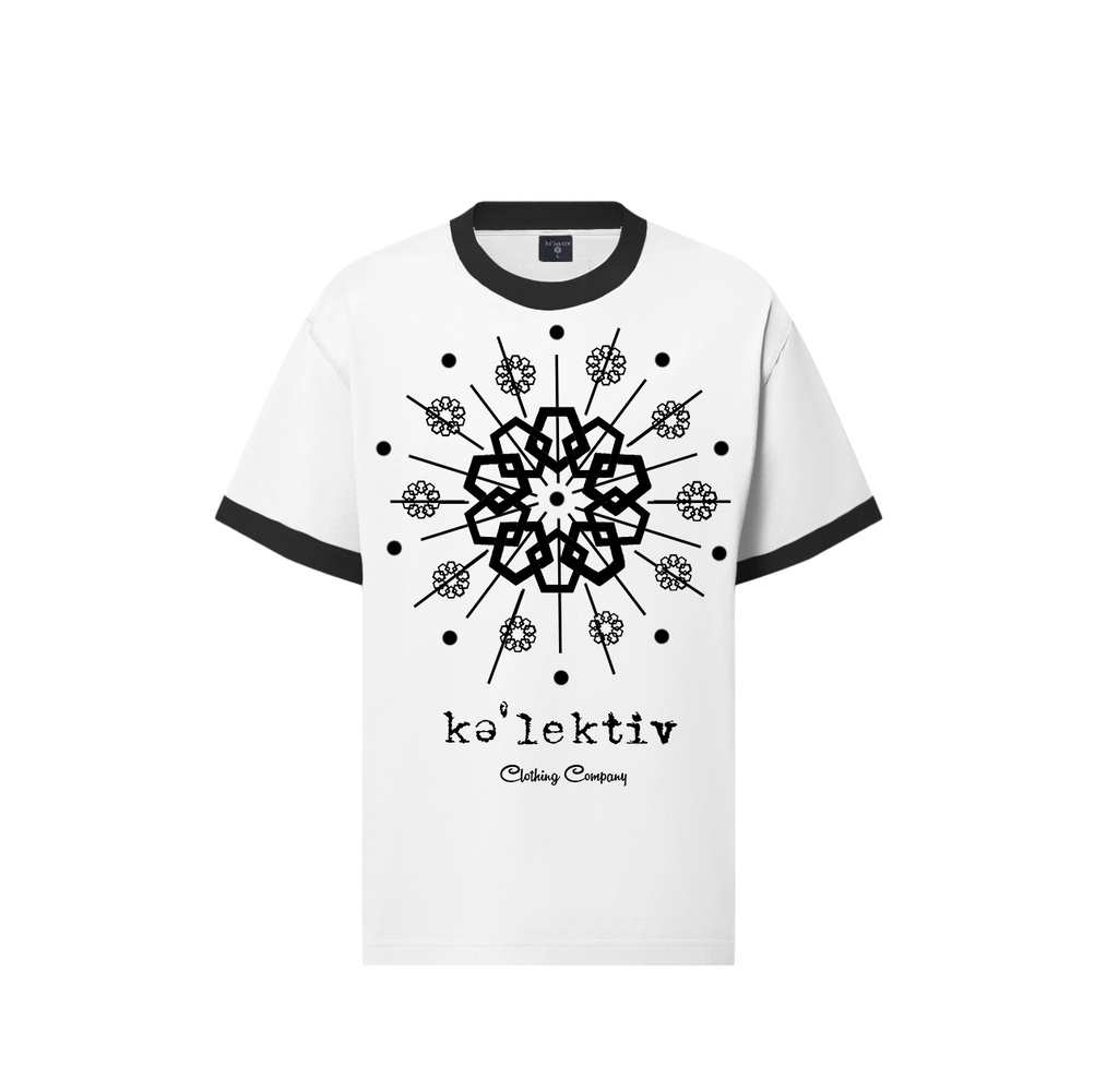Adult White Tee With Motif Print