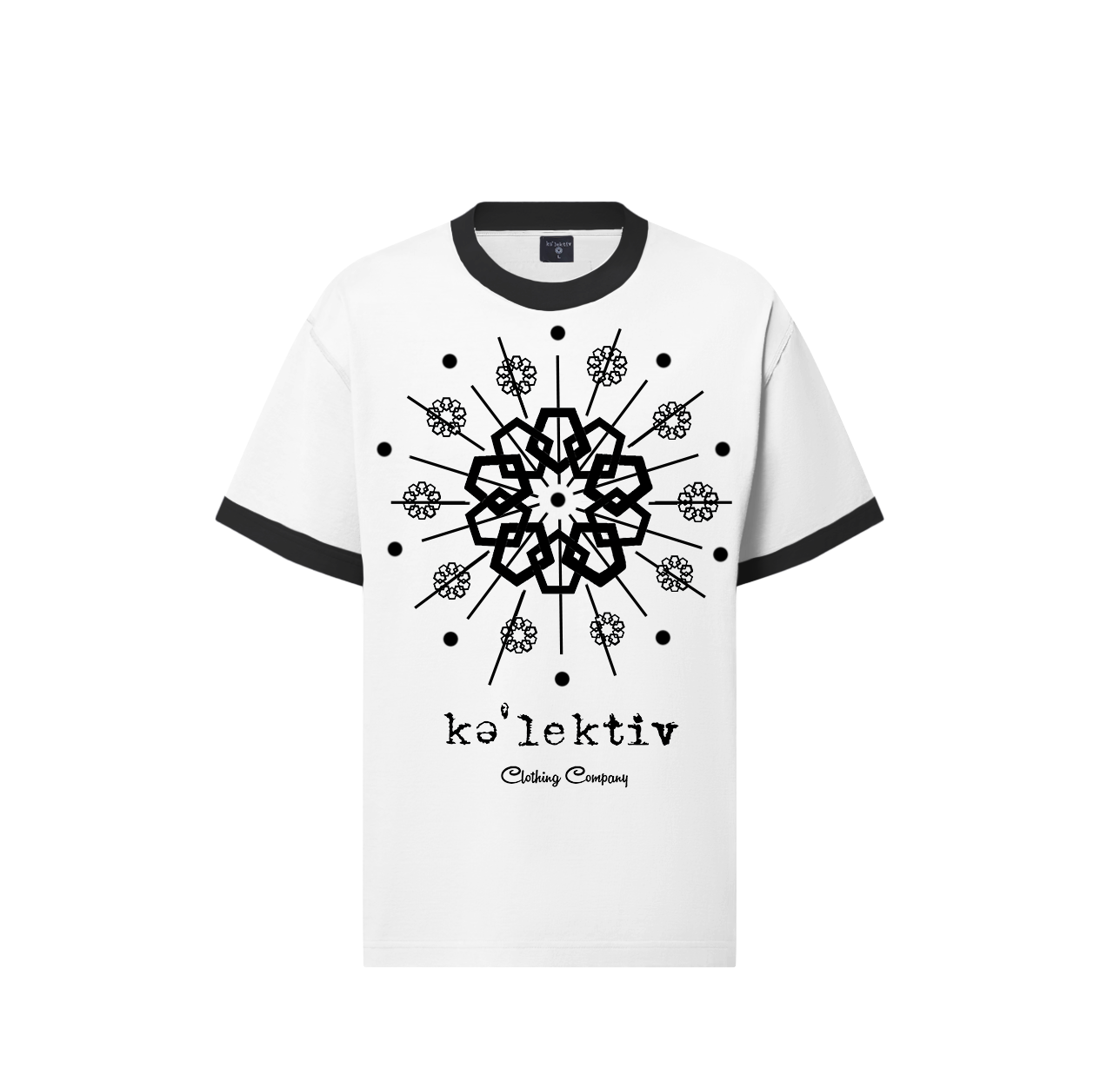 Adult White Tee With Motif Print