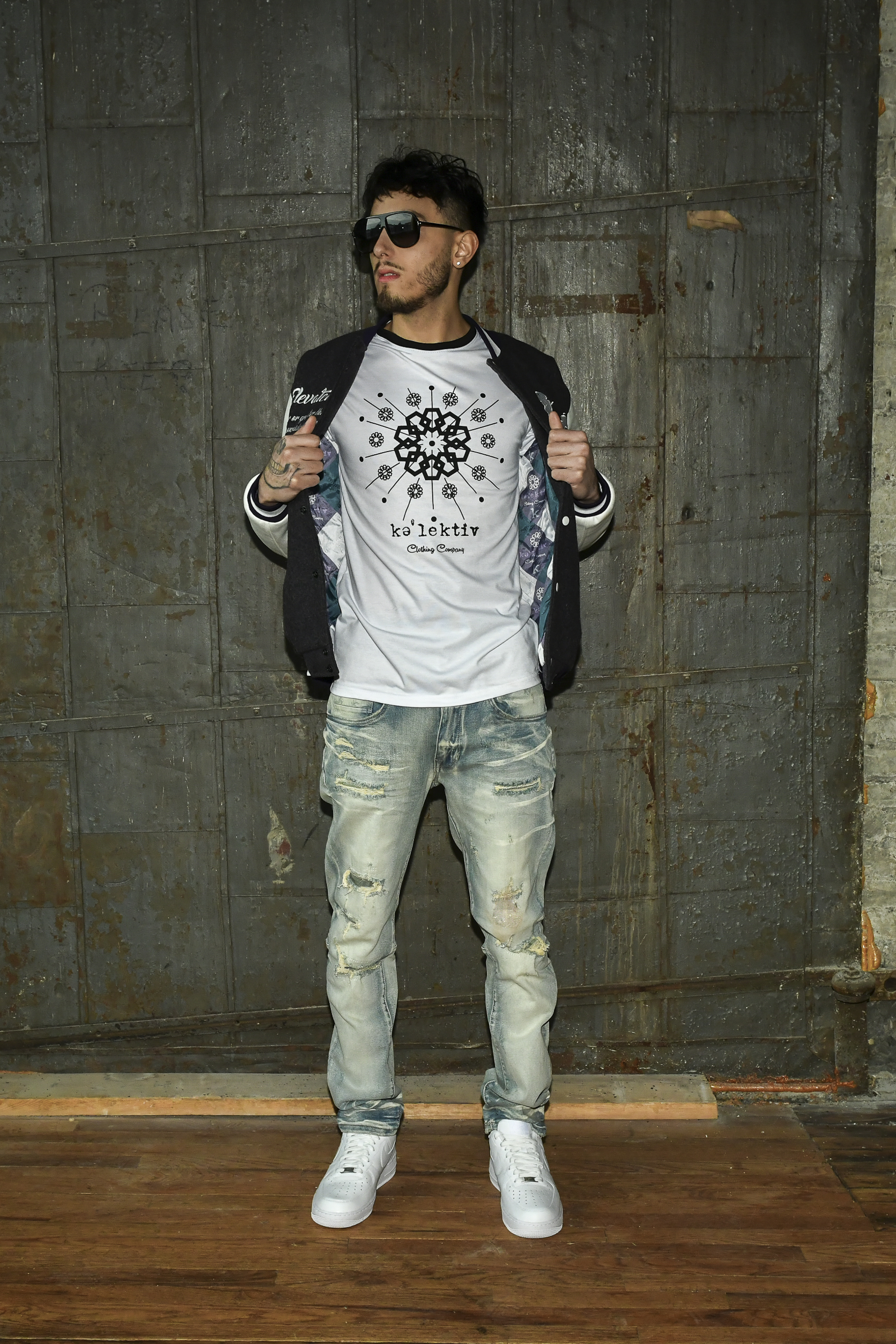 Adult White Tee With Motif Print