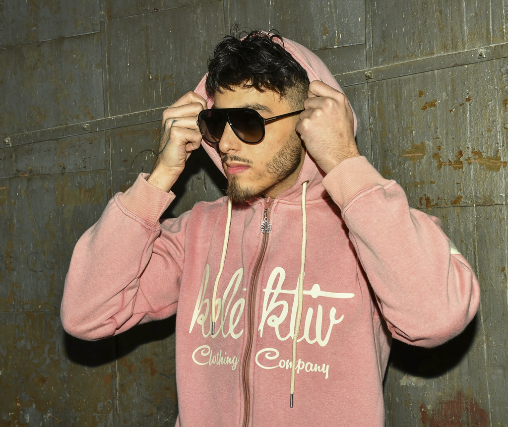 Adult Mauve Colored Hooded Sweatshirt
