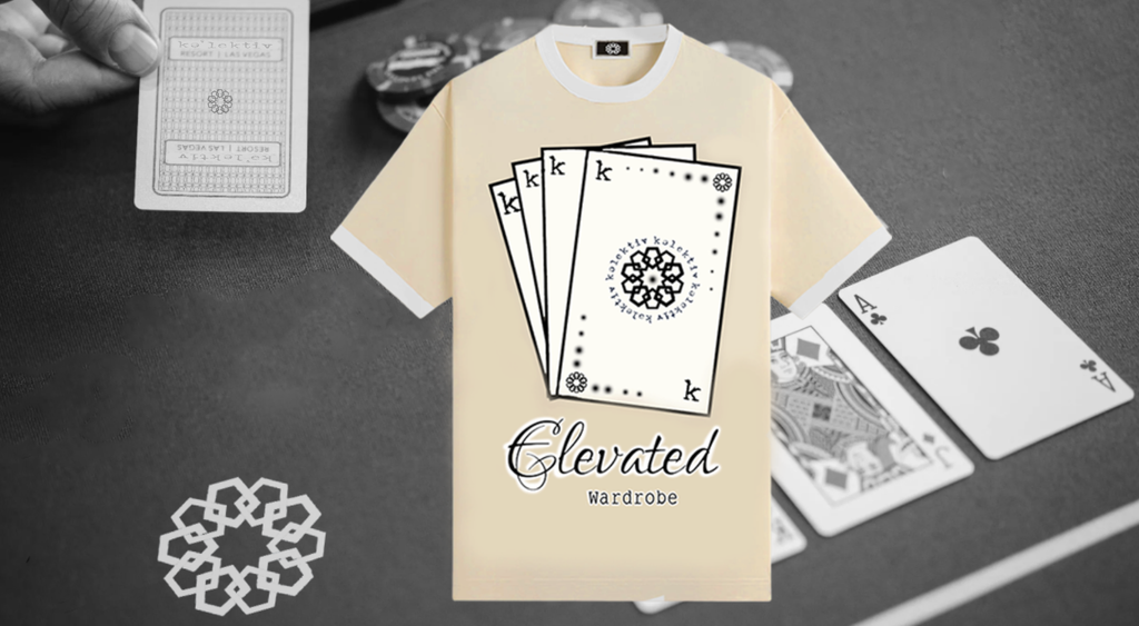 Adult Cream Tee With Card Print