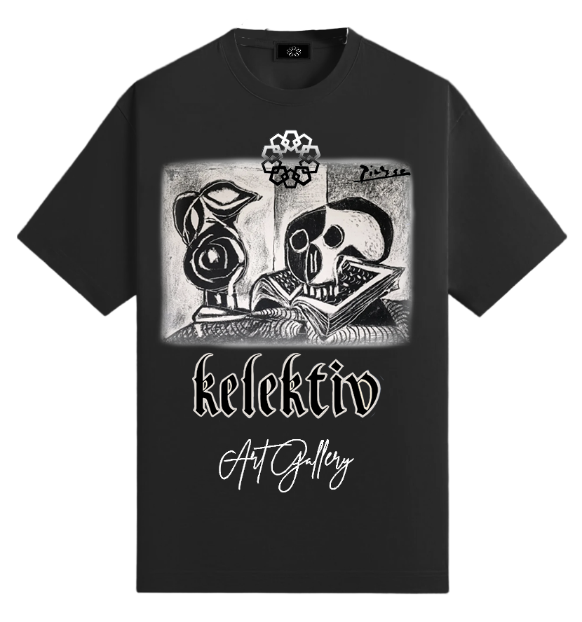 Skull and Book Print Adult T-Shirt