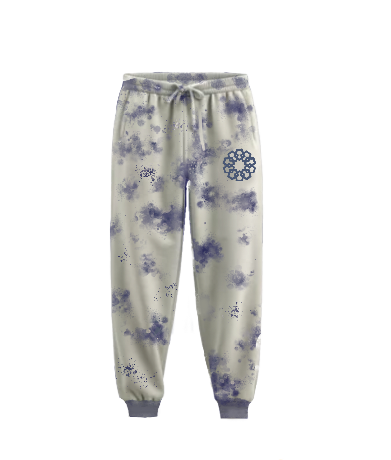 Adult Blue Acid Washed Joggers