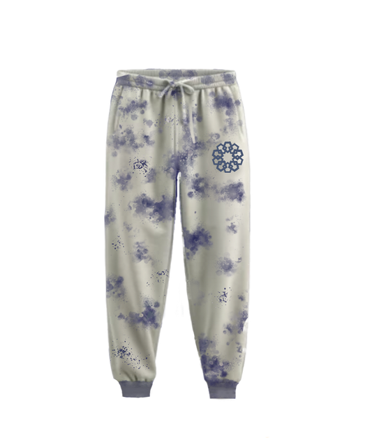 Adult Blue Acid Washed Joggers